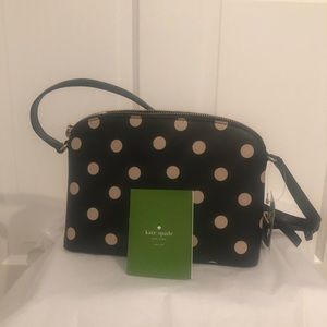 NWT - Kate Spade Black + White Polka Dot Bag
